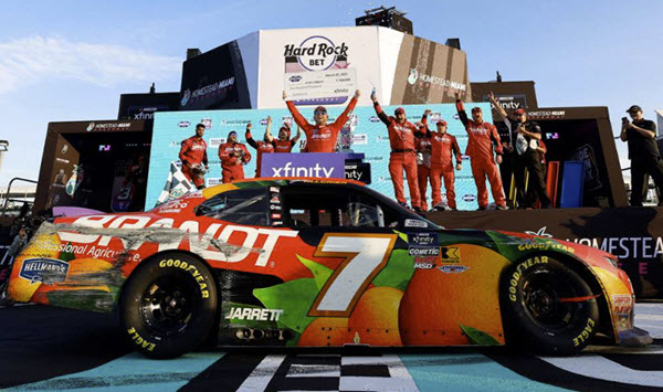 2025 Justin Allgaier NASCAR Diecast 7 Brandt Homestead Miami Win Raced Version CWC 1:64 Lionel Action ARC 99