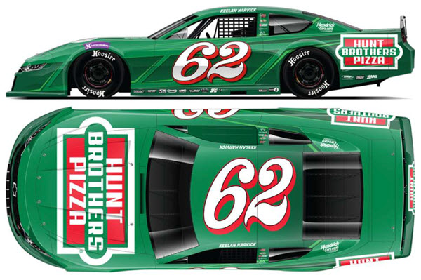 2025 Keelan Harvick NASCAR Diecast 62 Hunt Brothers Pizza Green Late Model CWC 1:64 Lionel Action ARC 99