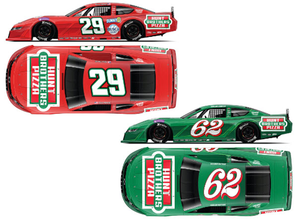 2025 Kevin Keelan Harvick NASCAR Diecast 29 Hunt Brothers Pizza Red Late Model CWC 1:64 Lionel Action ARC 2 Pack 99