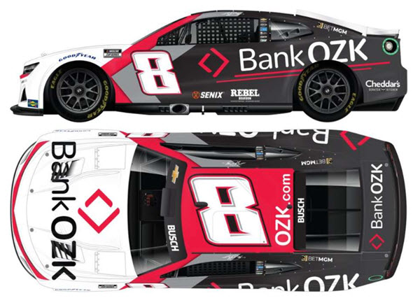 2025 Kyle Busch NASCAR Diecast 8 Bank OZK CWC 1:24 Lionel Action ARC Color Chrome 99
