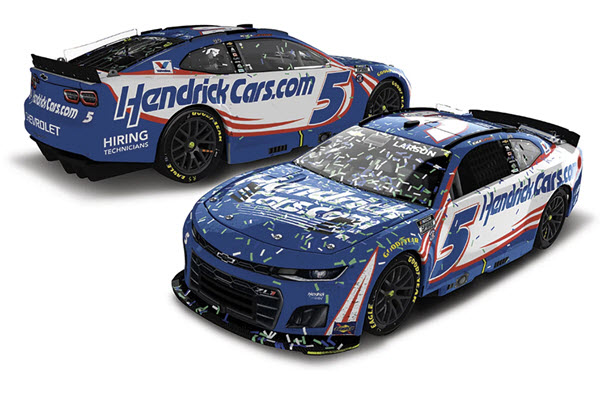 2025 Kyle Larson NASCAR Diecast 5 HendrickCars Hendrick Cars Kansas Win Raced Version 1:64 CWC Lionel Action ARC 99