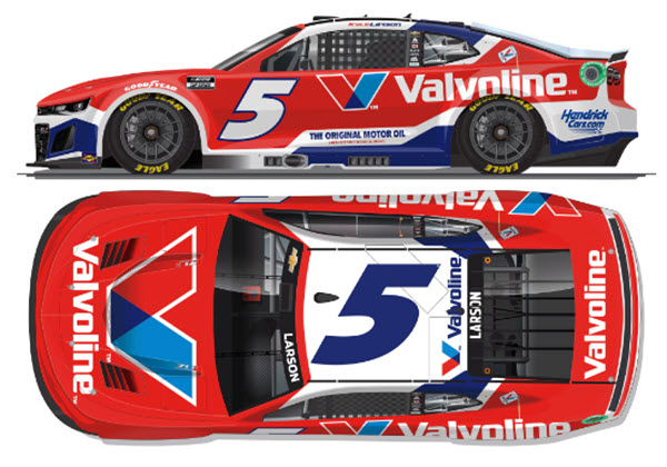 2025 Kyle Larson NASCAR Diecast 5 Valvoline 1:24 CWC Lionel Action RCCA ELite Color Chrome 99