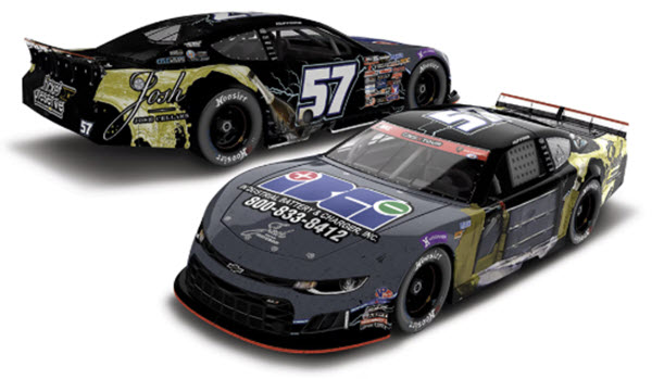 2025 Landon Huffman NASCAR Diecast 57 IBCI Josh Cellars Raced Version Late Model Stock Car 1:24 Lionel Action ARC 98