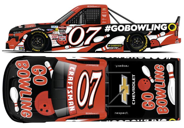 2025 Michael McDowell NASCAR Diecast 07 Go Bowling Truck 1:24 Lionel Action ARC 99