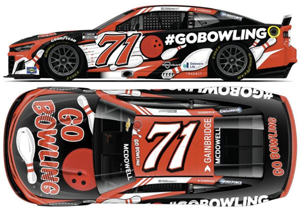 2025 Michael McDowell NASCAR Diecast 71 Go Bowling CWC 1:24 Lionel Action ARC 99