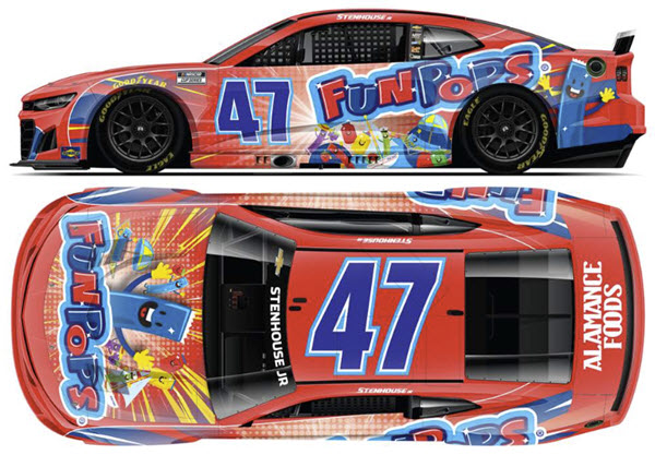2025 Ricky Stenhouse NASCAR Diecast 47 Fun Pops CWC 1:24 Lionel Action ARC Color Chrome 99