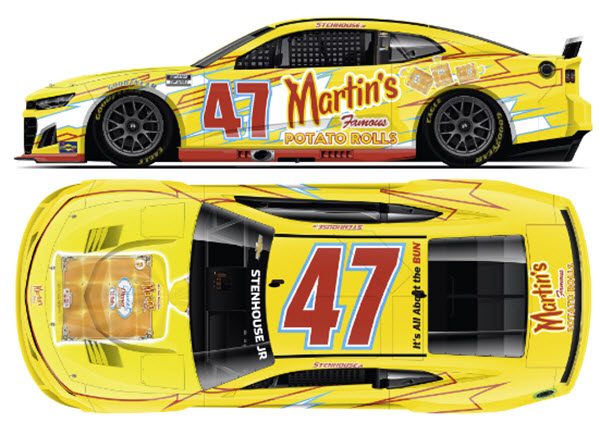 2025 Ricky Stenhouse NASCAR Diecast 47 Martins Famous Potato Rolls CWC 1:64 Lionel Action ARC 99