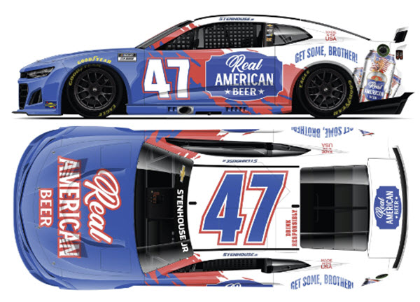 2025 Ricky Stenhouse NASCAR Diecast 47 Real American Beer CWC 1:24 Lionel Action ARC Color Chrome 99