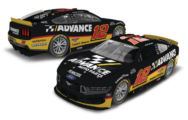 2025 Ryan Blaney NASCAR Diecast 12 Advance Auto Parts CWC 1:64 Lionel Action ARC Diecast Chassis 99
