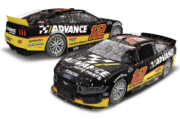 2025 Ryan Blaney NASCAR Diecast 12 Advance Auto Parts Daytona Win Raced Version CWC 1:24 Lionel Action RCCA Elite Galaxy 99