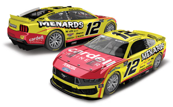 2025 Ryan Blaney NASCAR Diecast 12 Menards Cardell CWC 1:24 Lionel Action ARC Color Chrome 99