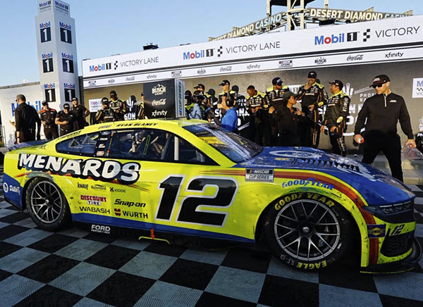 2025 Ryan Blaney NASCAR Diecast 12 Menards Libman Phoenix Win Raced Version CWC 1:64 Lionel Action ARC 99