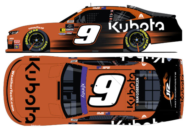 2025 Shane Van Gisbergen NASCAR Diecast 9 Kubota 1:24 CWC Lionel Action ARC Autographed 99