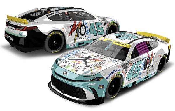 2025 Tyler Reddick NASCAR Diecast 45 Jordan Brand Wings Charlotte CWC 1:24 Lionel Action ARC Color Chrome 98