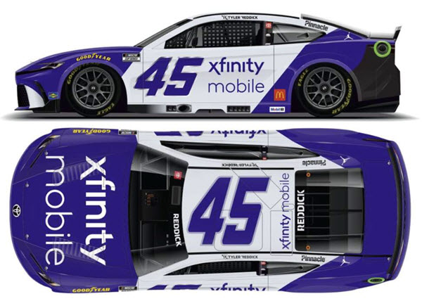 2025 Tyler Reddick NASCAR Diecast 45 Xfinity Mobile CWC 1:24 Lionel Action ARC 98