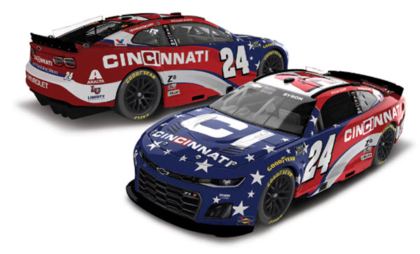 2025 William Byron NASCAR Diecast 24 Cincinnati CWC 1:24 Lionel Action RCCA Elite Color Chrome 99