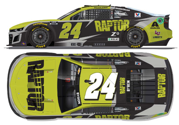 2025 William Byron NASCAR Diecast 24 Raptor CWC 1:24 Lionel Action RCCA ELite 99