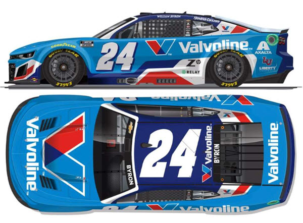 2025 William Byron NASCAR Diecast 24 Valvoline CWC 1:24 Lionel Action RCCA Elite Color Chrome 99