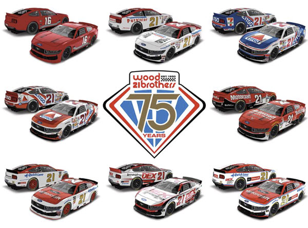 2025 Wood Brothers Racing NASCAR Diecast 75 Years 1:64 CWC Set Lionel Action ARC 99
