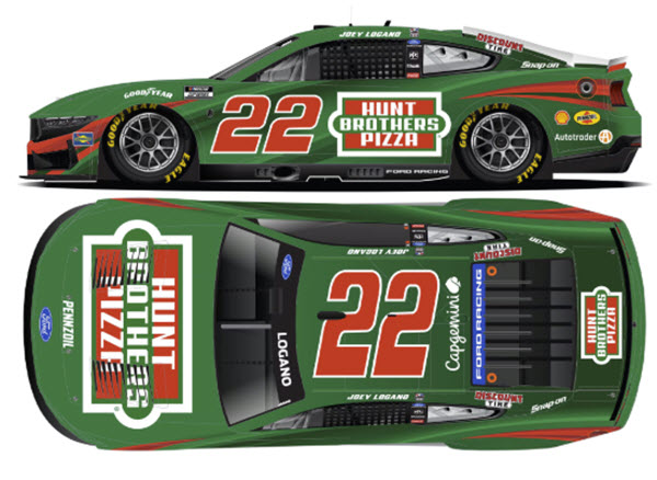 2026 Joey Logano NASCAR Diecast 22 Hunt Brothers Pizza Green CWC 1:24 Lionel Action ARC 99