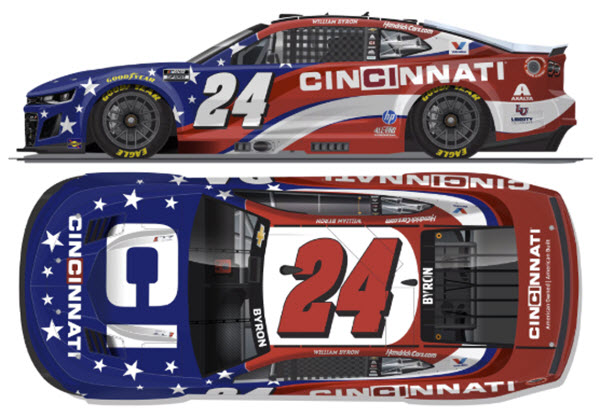 2026 William Byron NASCAR Diecast 24 Cincinnati CWC 1:24 Lionel Action ARC 99
