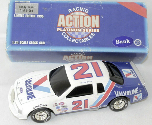 21 Buddy Baker Diecast 1983 Valvoline Thunderbird 1995 BWB Bank 1:24 Action ARC 1